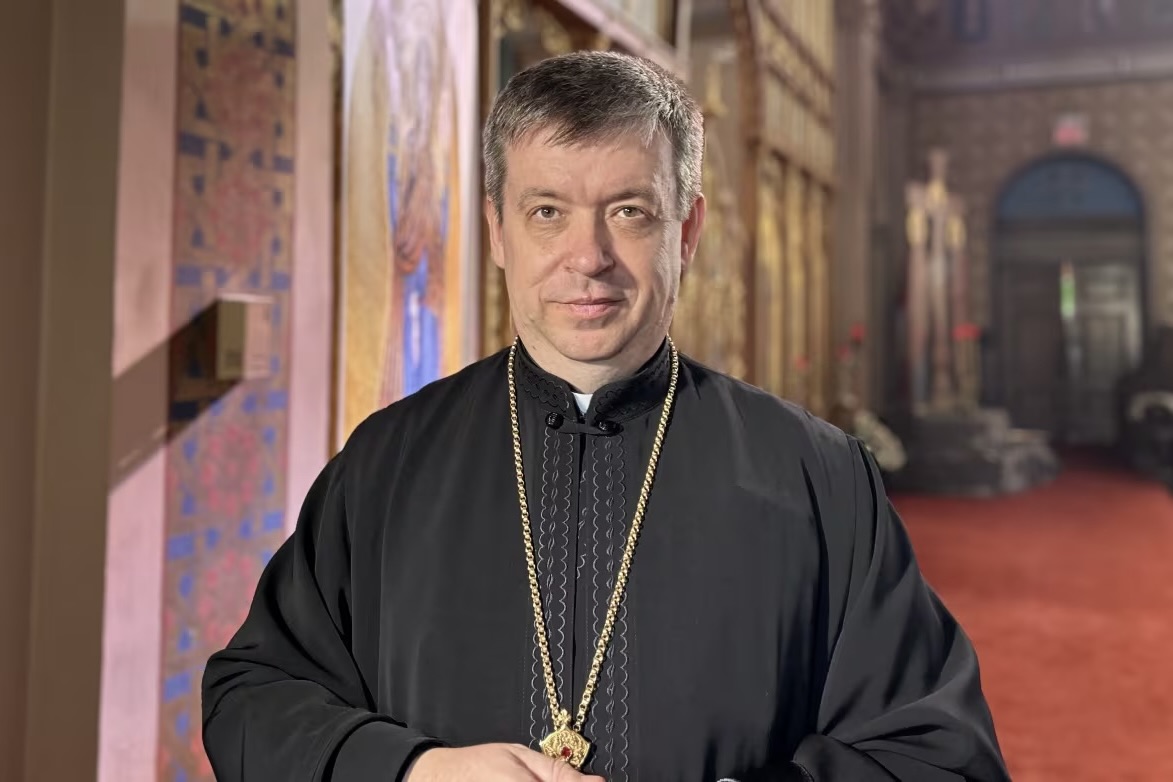 Auxiliary bishop Andriy Rabiy says the service by Sviatoslav Shevchuk was a 'huge uplifting moment' for the Ukrainian community in Winnipeg. (Gavin Axelrod/CBC)